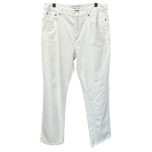 Lauren Jeans Co Ralph Lauren Womens White Bootcut Denim Jeans Size 14